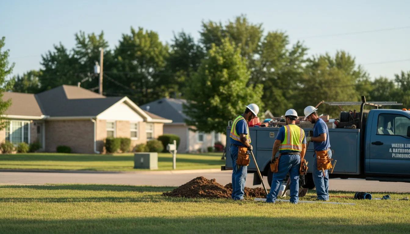 Residential water line and bathroom plumbing service in Chetopa, KS